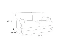 Habitat Askem Fabric 2 Seater Sofa - Natural -Habitat Shop 8746287 R E001