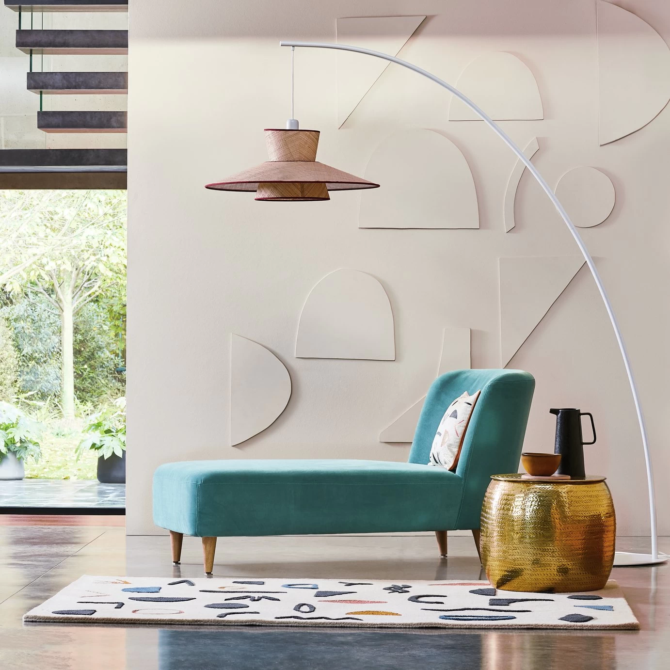 Habitat Daisy Velvet Corner Chaise Sofa - Grey 2 Habitat Daisy Velvet Corner Chaise Sofa - Grey - Image 2