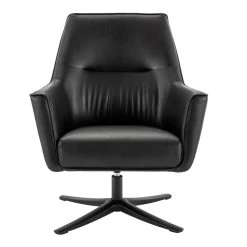 Habitat Rhett Faux Leather Swivel Chair - Black