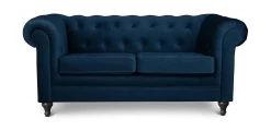 Habitat Chesterfield Velvet 2 Seater Sofa - Blue