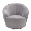 Habitat Ezra Velvet Swivel Chair - Light Grey