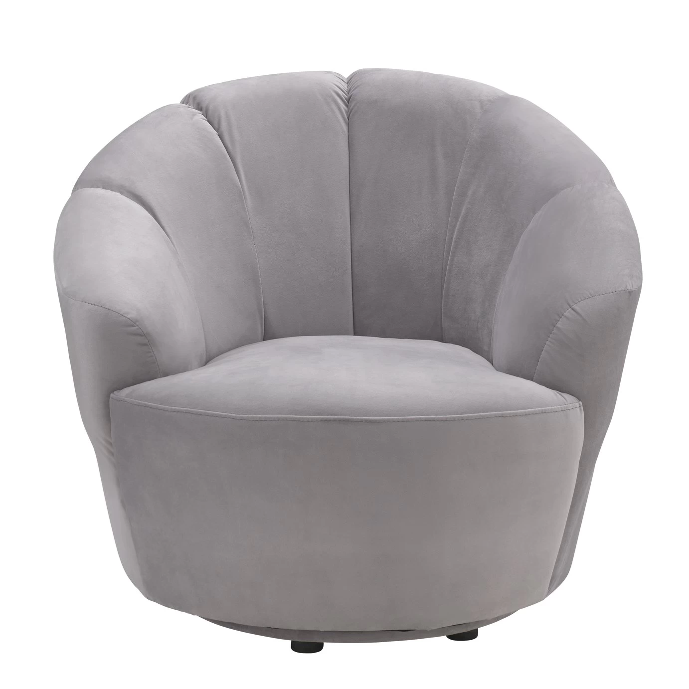Habitat Ezra Velvet Swivel Chair - Light Grey 1 Habitat Ezra Velvet Swivel Chair - Light Grey