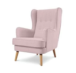 Habitat Callie Fabric Wingback Chair - Blush Pink -Habitat Shop 8839895 R Z002A