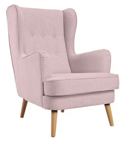 Habitat Callie Fabric Wingback Chair - Blush Pink -Habitat Shop 8839895 R Z004A