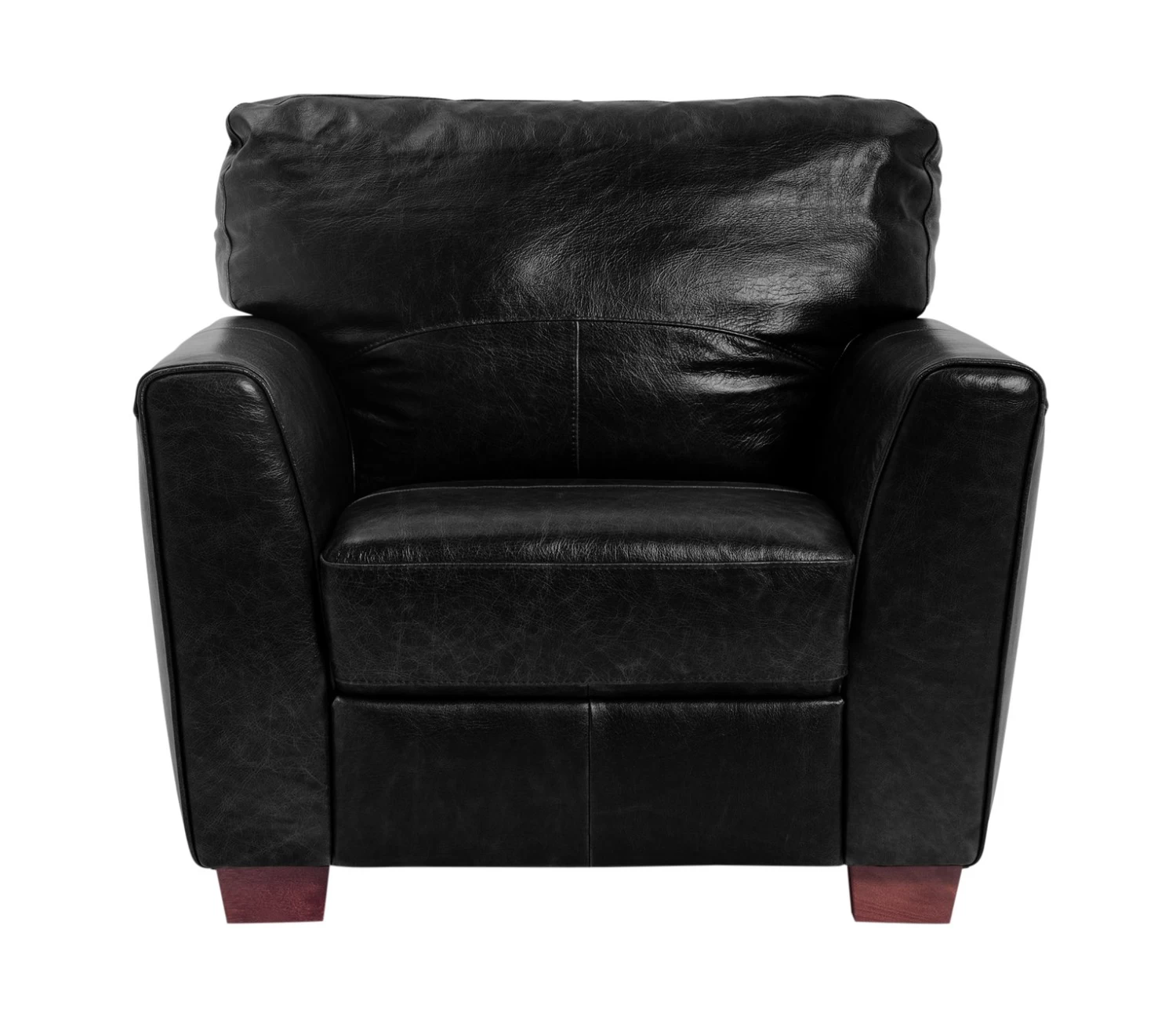 Habitat Milford Leather Chair - Black 1 Habitat Milford Leather Chair - Black