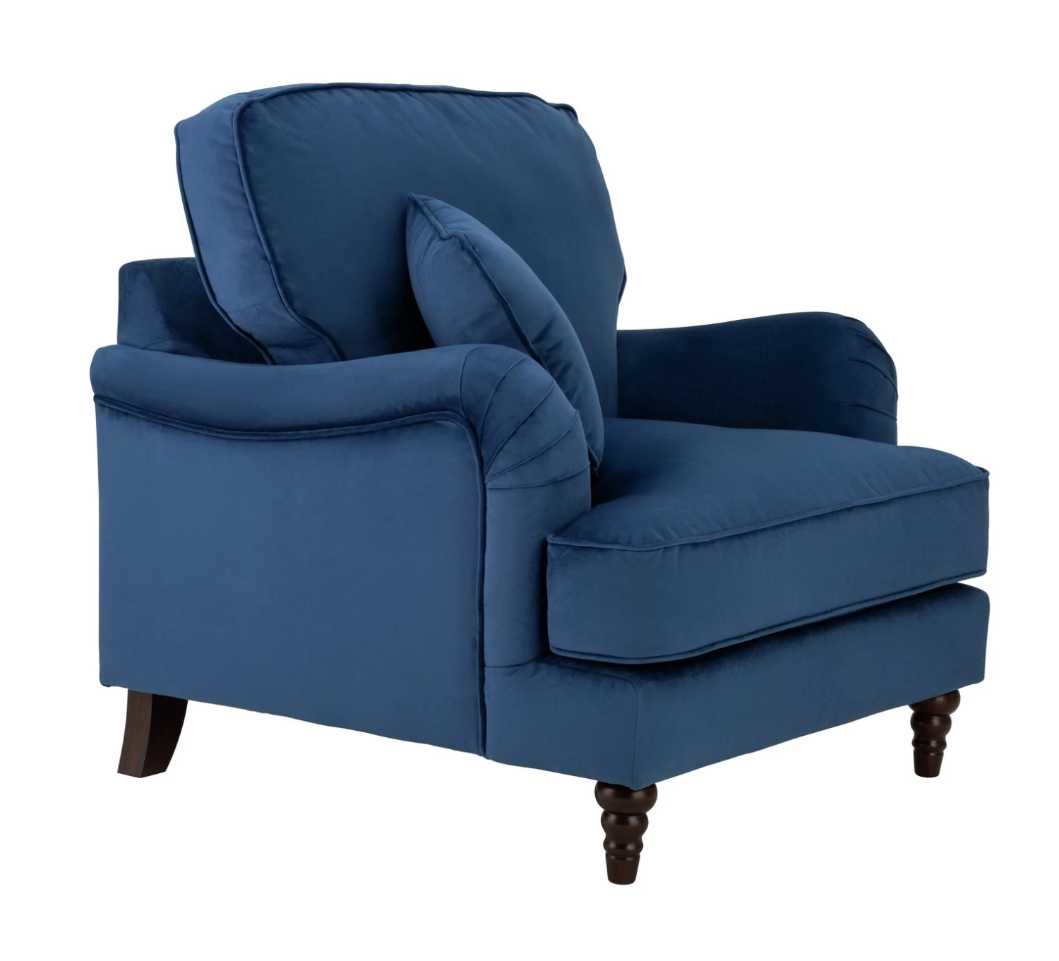 Habitat Matilda Velvet Armchair - Blue 4 Habitat Matilda Velvet Armchair - Blue - Image 4