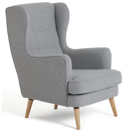 Habitat Callie Fabric Wingback Chair- Light Grey 17 Habitat Callie Fabric Wingback Chair- Light Grey -Habitat Shop 8884950 R Z004A