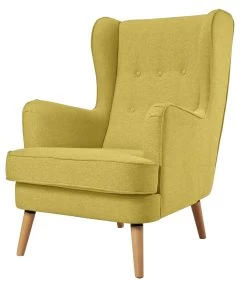 Habitat Callie Fabric Wingback Chair - Mustard 17 Habitat Callie Fabric Wingback Chair - Mustard -Habitat Shop 8887562 R Z004A