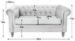 Habitat Chesterfield Velvet 2 Seater Sofa - Green 10 Habitat Chesterfield Velvet 2 Seater Sofa - Green -Habitat Shop 8889924 R E001