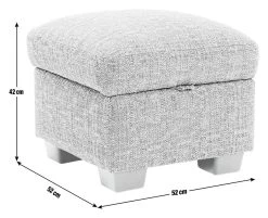 Habitat Lisbon Fabric Storage Footstool - Charcoal 9 Habitat Lisbon Fabric Storage Footstool - Charcoal -Habitat Shop 8909086 R E001