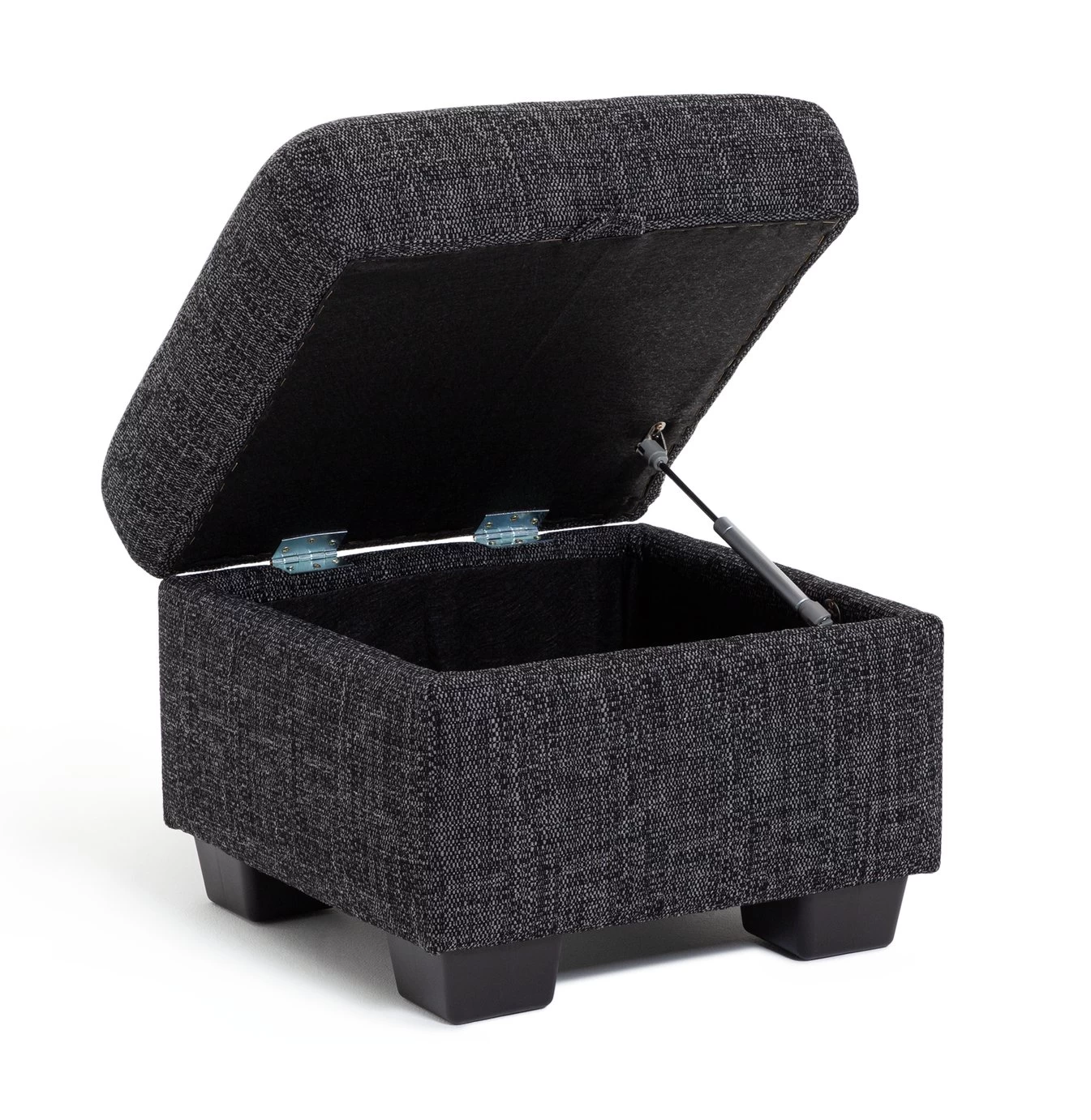 Habitat Lisbon Fabric Storage Footstool - Charcoal 6 Habitat Lisbon Fabric Storage Footstool - Charcoal - Image 6