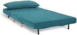 Habitat Roma Small Double Velvet Chairbed - Teal -Habitat Shop 8921758 R Z002A