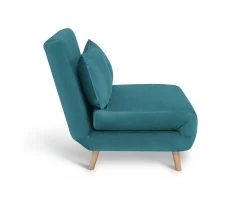 Habitat Roma Small Double Velvet Chairbed - Teal -Habitat Shop 8921758 R Z004A