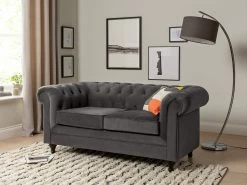Habitat Chesterfield Velvet 2 Seater Sofa - Charcoal 10 Habitat Chesterfield Velvet 2 Seater Sofa - Charcoal -Habitat Shop 8935782 R Z001C