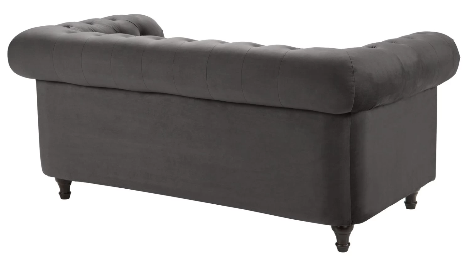 Habitat Chesterfield Velvet 2 Seater Sofa - Charcoal 6 Habitat Chesterfield Velvet 2 Seater Sofa - Charcoal - Image 6