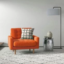 Habitat Fenner Velvet Fabric Armchair - Orange -Habitat Shop 8962982 R Z002C