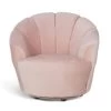 Habitat Ezra Velvet Swivel Chair - Blush Pink