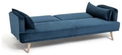 Habitat Andy 3 Seater Velvet Clic Clac Sofa Bed - Blue -Habitat Shop 9160659 R Z003A