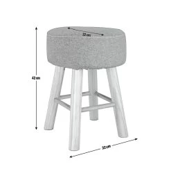 Habitat Sophie Small Fabric Stool - Light Grey 9 Habitat Sophie Small Fabric Stool - Light Grey -Habitat Shop 9180873 R Z020A