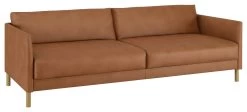 Habitat Hyde 3 Seater Leather Sofa Bed - Tan -Habitat Shop 9185005 R Z009A