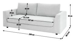 Habitat Brixley Fabric 3 Seater Sofa - Yellow -Habitat Shop 9191336 R E001
