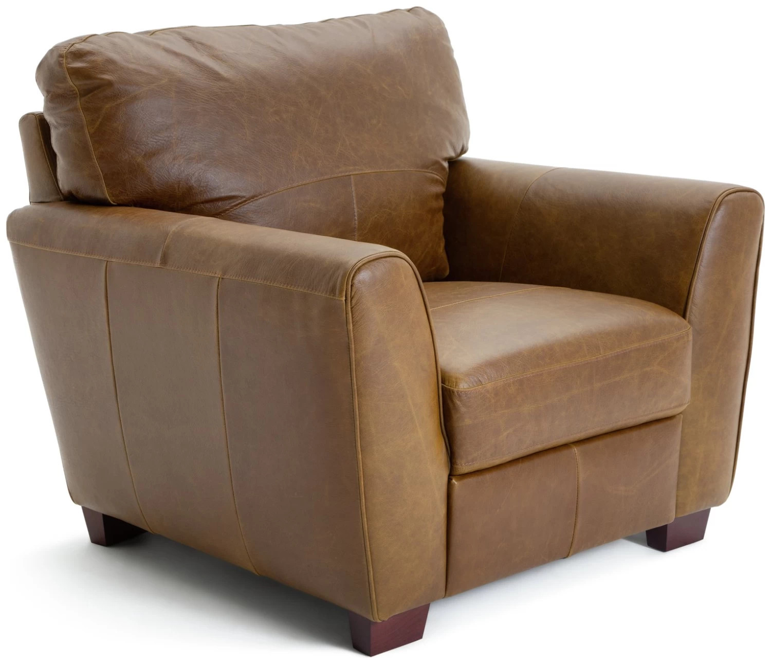 Habitat Milford Leather Armchair - Tan 7 Habitat Milford Leather Armchair - Tan - Image 7