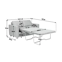 Habitat Apartment 2 Seater Fabric Sofa Bed - Charcoal -Habitat Shop 9340008 R Z020A
