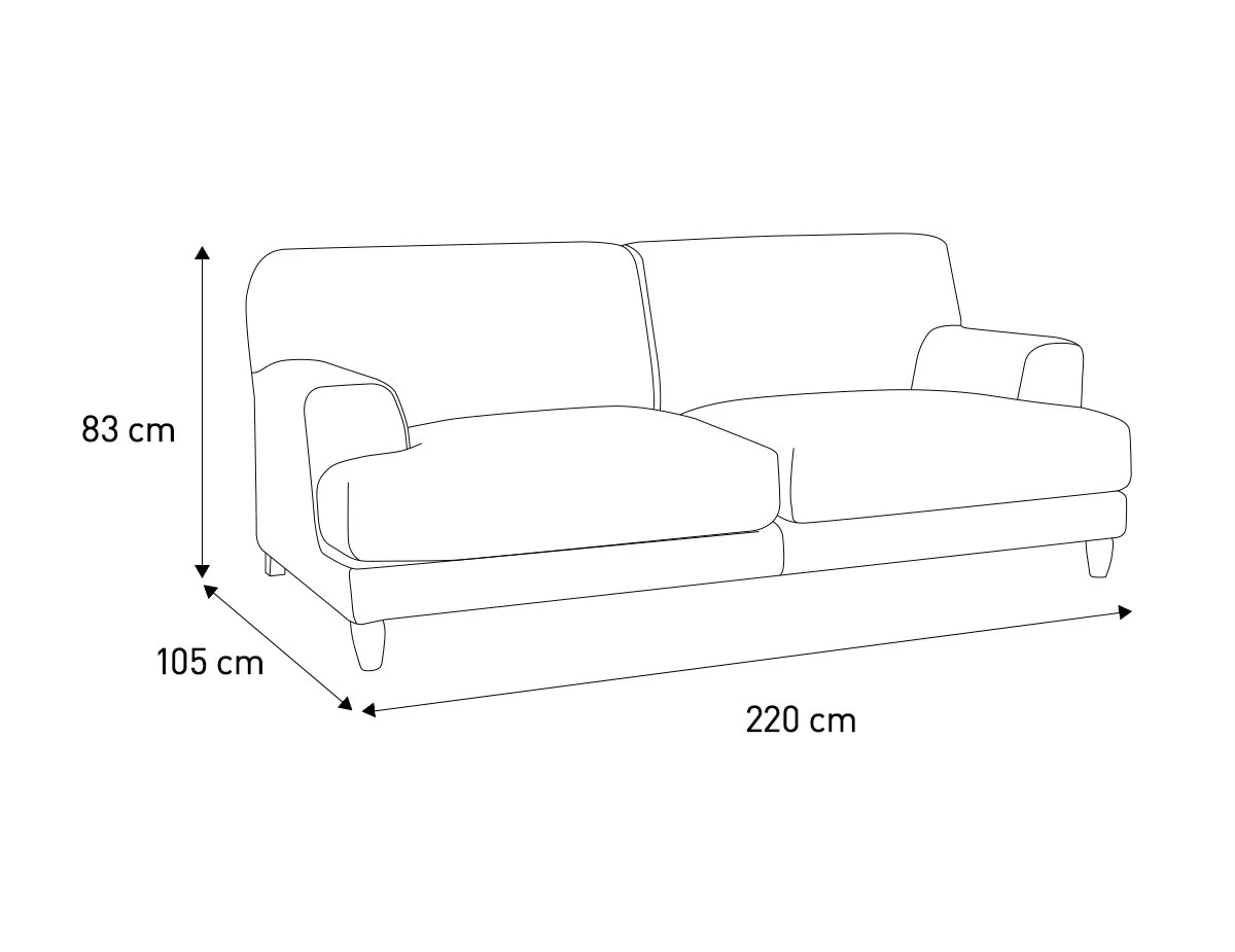Habitat Askem Fabric 3 Seater Sofa - Natural 4 Habitat Askem Fabric 3 Seater Sofa - Natural - Image 4
