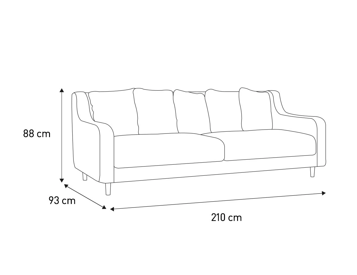 Habitat Swift Fabric 2 Seater Sofa - Charcoal 4 Habitat Swift Fabric 2 Seater Sofa - Charcoal - Image 4