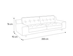 Habitat Hendricks Velvet 3 Seater Sofa - Ink Blue -Habitat Shop 9401758 R E001