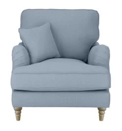 Habitat Matilda Velvet Armchair - Light Blue