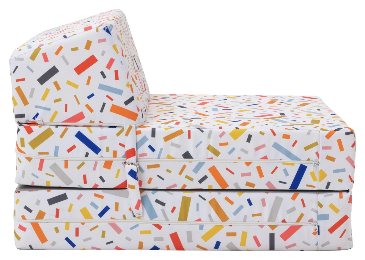 Habitat Kids Zowie Confetti Fabric Chair Bed 7 Habitat Kids Zowie Confetti Fabric Chair Bed - Image 7