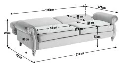 Habitat Joel 3 Seater Fabric Clic Clac Sofa Bed – Navy 8 Habitat Joel 3 Seater Fabric Clic Clac Sofa Bed – Navy -Habitat Shop 9429479 R Z002A