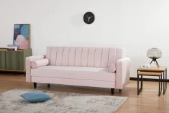 Habitat Preston Clic Clac Velvet Sofa Bed - Pink -Habitat Shop 9478255 R Z002C