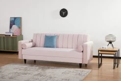 Habitat Preston Clic Clac Velvet Sofa Bed - Pink -Habitat Shop 9478255 R Z004C