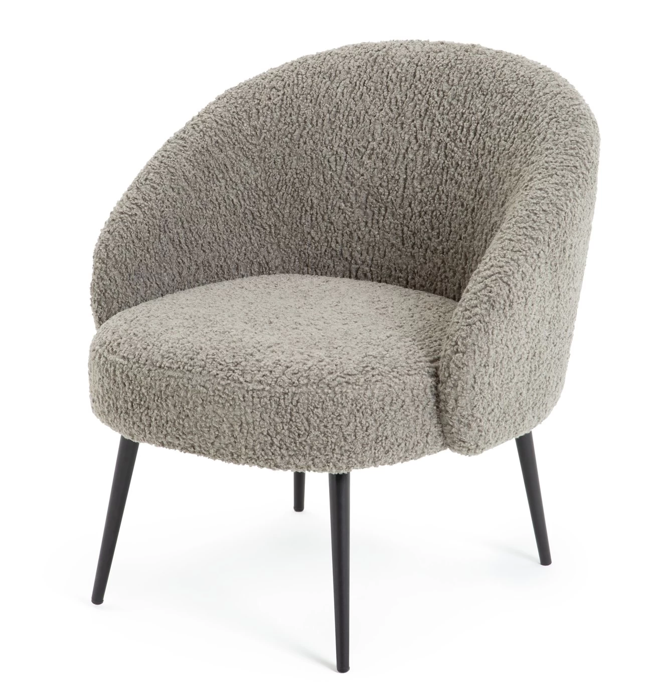 Habitat Ash Boucle Accent Chair - Grey 5 Habitat Ash Boucle Accent Chair - Grey - Image 5