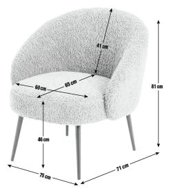Habitat Ash Boucle Accent Chair - Cream 13 Habitat Ash Boucle Accent Chair - Cream -Habitat Shop 9525380 R E001