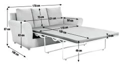 Habitat Carrie Fabric Sofa Bed - Grey -Habitat Shop 9531161 R E001