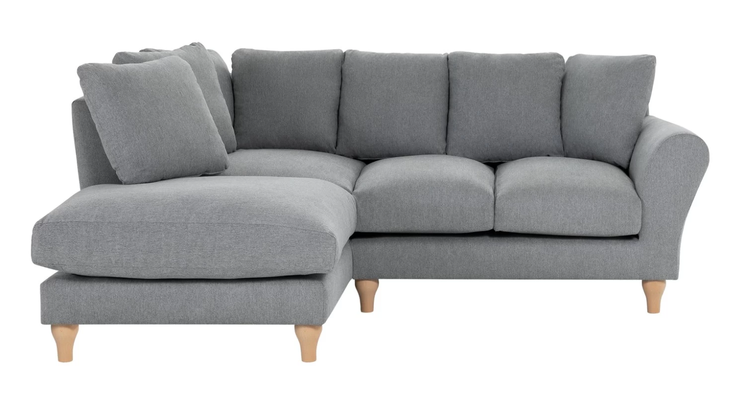 Habitat Carrie Fabric Left Hand Corner Chaise Sofa - Grey 5 Habitat Carrie Fabric Left Hand Corner Chaise Sofa - Grey - Image 5