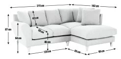 Habitat Carrie Fabric Left Hand Corner Chaise Sofa - Grey 15 Habitat Carrie Fabric Left Hand Corner Chaise Sofa - Grey -Habitat Shop 9539084 R Z010A