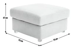 Habitat Florence Leather Ottoman Footstool - Tan -Habitat Shop 9576267 R E001