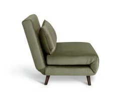 Habitat Roma Small Double Velvet Chairbed - Sage Green -Habitat Shop 9590322 R Z004A