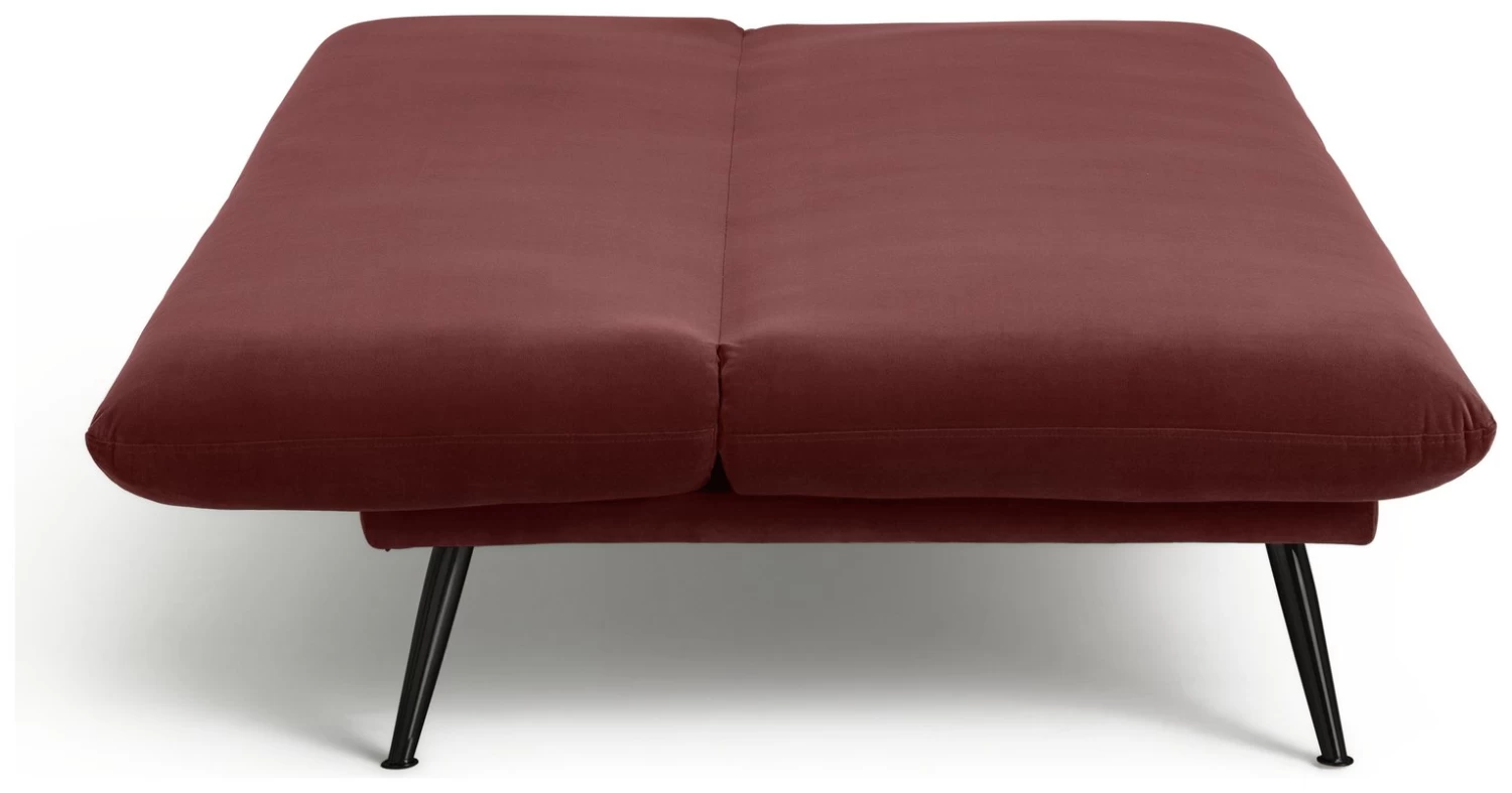 Habitat Matteo Velvet Sofa Bed - Pink 4 Habitat Matteo Velvet Sofa Bed - Pink - Image 4